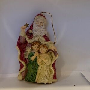 Vintage Santa Claus Figurine with Children -
